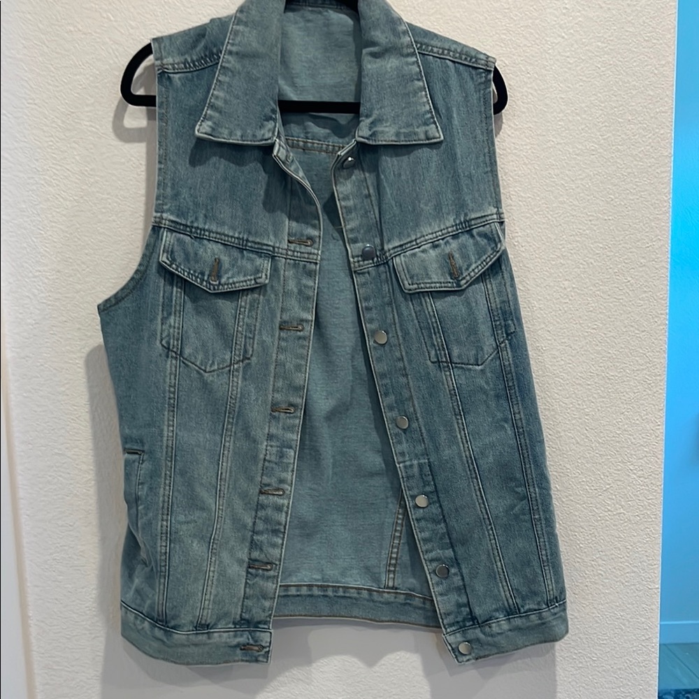 Denim Sleeveless Vest